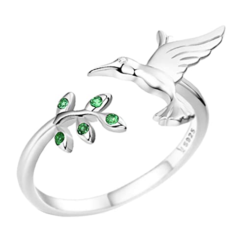 BESPORTBLE Damen Verstellbarer Ring mit Hummingbird Design Eleganter Finger Ring Plattiertem Material Dainty Schmuck für Frauen für Täglichen Gebrauch von BESPORTBLE