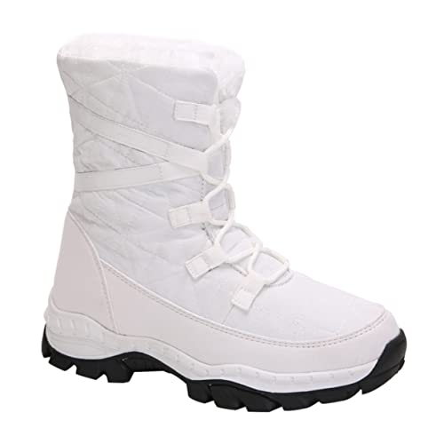 BESPORTBLE Mittelhohe Schneestiefel Für Damen Winterstiefel Mit Plüschfutter Komfortabel Und Warm Für Outdoor-aktivitäten von BESPORTBLE