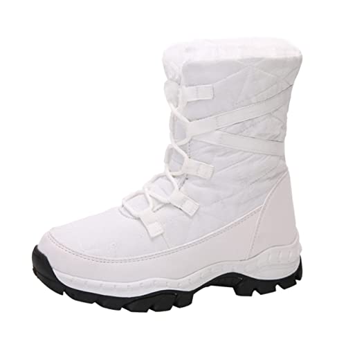BESPORTBLE Mittelhohe Schneestiefel Für Damen Gefüttert Mit Plüsch Für Winter Angenehm Und Warm Aus Hochwertigem Material Einfache Struktur Für Einfaches Ausziehen von BESPORTBLE