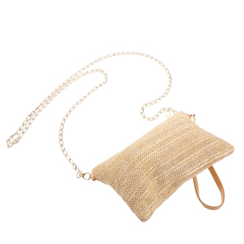 BESPORTBLE Damen Woven Crossbody Bag Sommerliche Umhängetasche mit Ergonomischem Tragegurt Geräumigen Innenfächern und Modischem Flechtdesign für Strand und Freizeitoutfits von BESPORTBLE