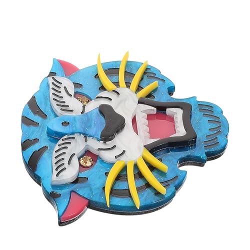 BESPORTBLE Dekorativer Tiger Brosche Pin Langlebige Anstecknadel für Kleidung Taschen Schals Modisches Einzigartiges Tier Design als Accessoire für Damen und Jacken von BESPORTBLE