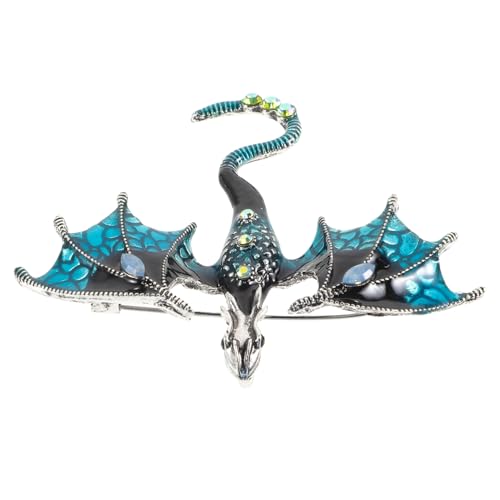 BESPORTBLE Delikate Vintage Drachenbrosche Pin Chinesischer Stil Emaille Flugdrache Anstecknadel für Kleidung Mantel Pullover Vielseitiger Schmuck für Damen Party Alltag von BESPORTBLE