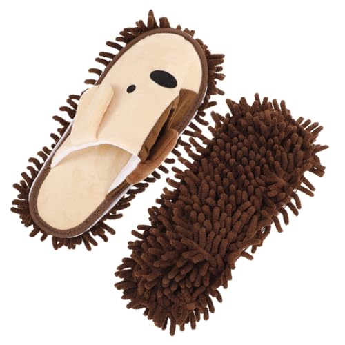 BESPORTBLE Detachable Mop Hausschuhe Waschbar Wiederverwendbar Fußreiniger Leise Chenille Bodenwischer Slippers für Haus Reinigung Erwachsene von BESPORTBLE