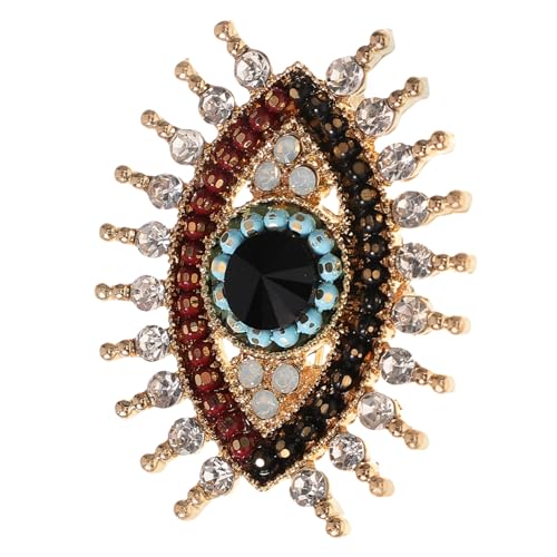BESPORTBLE Devil Eye Brosche Legierungsbrosche für Schals und Kleidung Stilvolle Dekoration mit Funkelnden Kristallen für Frauen und Mädchen von BESPORTBLE