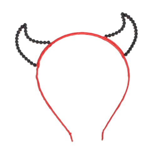 BESPORTBLE Devil Horns Stirnband Red Halloween Kostümzubehör Ideal Für Kostümkleid Und Karneval Demon Hair Accessoires Für Dress Up Party von BESPORTBLE
