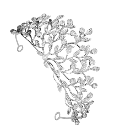 BESPORTBLE Diamantkrone Kopfreif Königinnenkrone Für Hochzeit Diamantkrone Tiara Roségold Braut Strasskronen Für Frauen Stirnband Strass Tiara Krone Zinklegierung Silber von BESPORTBLE