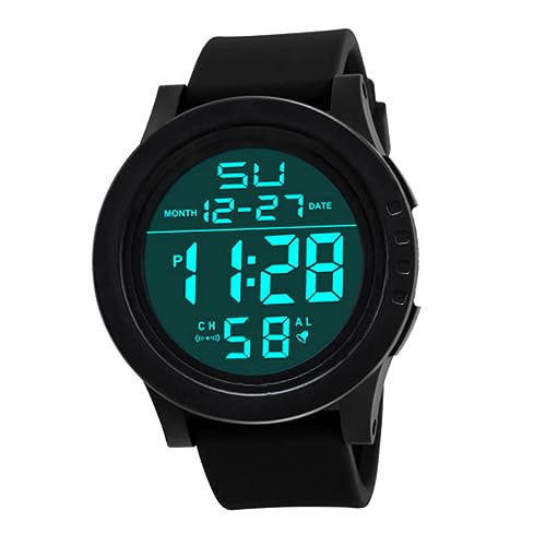 BESPORTBLE Luminous Led Sportuhr Für Männer wasserdichte Digitale Armbanduhr Mit Alarmfunktion Großem Led-Display Und Stoppuhr Für Outdoor-aktivitäten Und Fitness von BESPORTBLE
