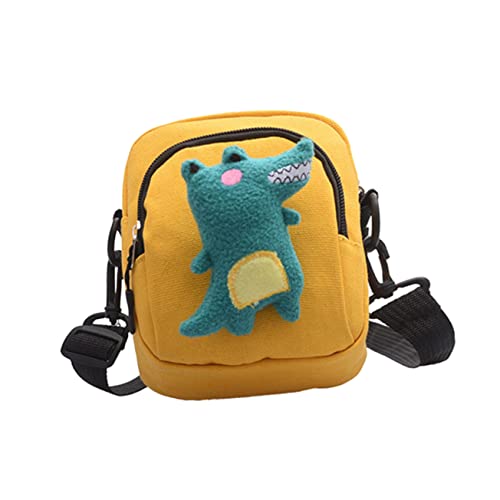BESPORTBLE Dinosaurier Design Mini Messenger Bag Aus Canvas Kleine Umhängetasche Für Mädchen Aufbewahrungstasche Für Visitenkarten Handy Geldbörse Und Kleine Gegenstände Geeignet Für von BESPORTBLE