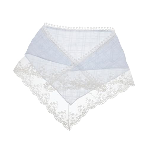 BESPORTBLE Dreieck Turban Friseurschal Retro Kopftuch Langes Halstuch Schal Haarband Polyester Himmelblau von BESPORTBLE