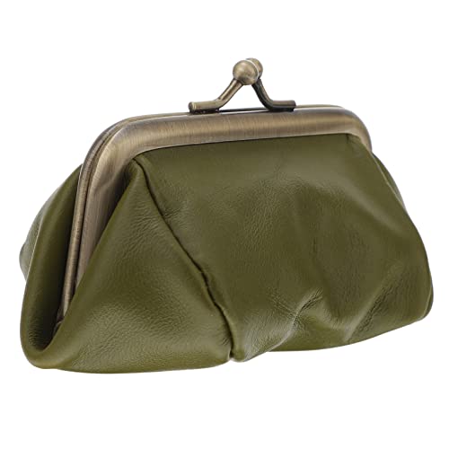 BESPORTBLE Echtes Geldbörse Damen Portemonnaie Mit Münzfach Und Kartenetui Handgefertigte Aufbewahrungstasche Grün von BESPORTBLE