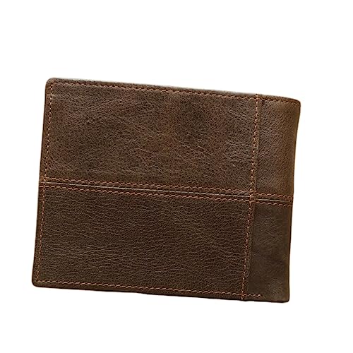 BESPORTBLE Echtes Herren Geldbörse mit Münzfach RFID Geschützt Stilvolles Retro Design für Karten Bargeld Kleingeld für Reisen von BESPORTBLE
