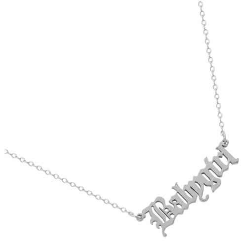 BESPORTBLE Edelstahl Halskette mit Buchstabenanhänger Damen Schmuck Langlebig Elegant Modisch Silberfarben Geschenkbox Inklusive für Geburtstag Muttertag Valentinstag BESPORTBLE Edelstahl Halskette mit Buchstabenanhänger Damen Schmuck Langlebig Elegant Modisch Silberfarben Geschenkbox Inklusive für Geburtstag Muttertag Valentinstag von BESPORTBLE