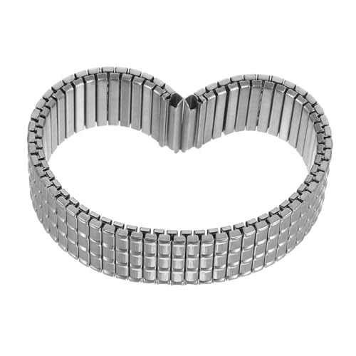 BESPORTBLE Edelstahl Uhrenarmband Elastisches Metall Ersatzband Flexibles Armband Unisex Kompatibel mit Verschiedenen Uhren Modellen Robust Verformungsbeständig von BESPORTBLE