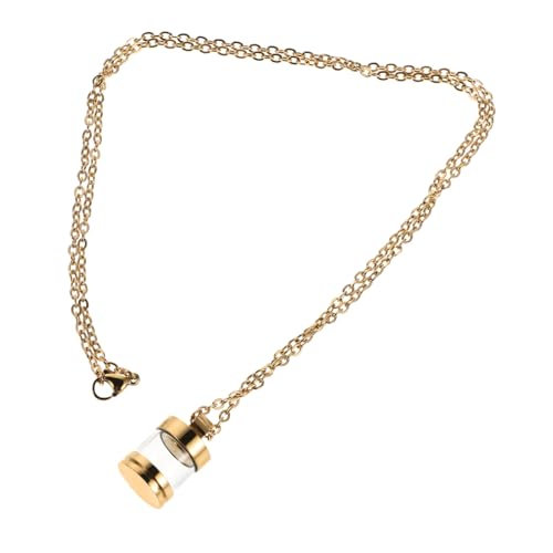 BESPORTBLE Edelstahl Urnen Halskette Unisex Transparentes Glas Anhänger Offen Befüllbar Erinnerungs Schmuck Für Verliebte Männer Damen Kette von BESPORTBLE
