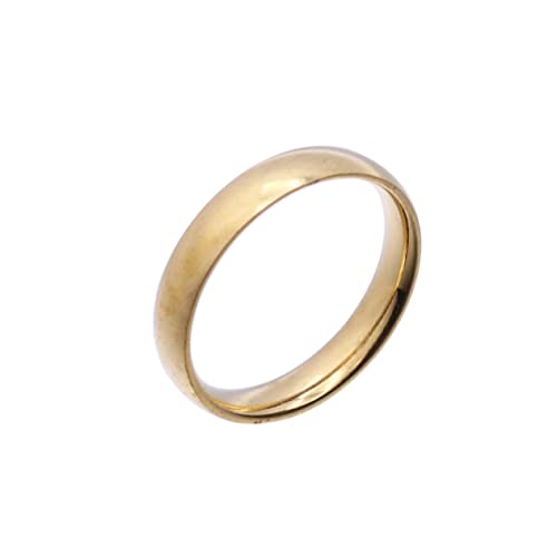 BESPORTBLE Einfacher Glatter Finger Ring für Damen Herren Innendurchmesser Hypoallergen für Perfektes für Freunde Familie Modisches Gold von BESPORTBLE