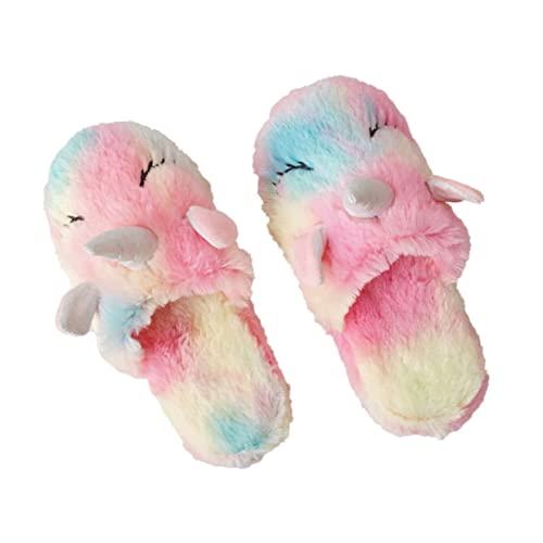 BESPORTBLE Einhorn Design Hausschuhe für und Rutschfeste Warme Plüschpantoffeln mit Kuscheligem Futter für Innenbereich Perfektes für Einhornliebhaber BESPORTBLE Einhorn Design Hausschuhe für und Rutschfeste Warme Plüschpantoffeln mit Kuscheligem Futter für Innenbereich Perfektes für Einhornliebhaber von BESPORTBLE
