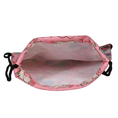 BESPORTBLE Einhorn Drawstring Gym Backpack Für Mädchen Polyester Leichter Bequemer Sportbeutel Mit Großem Öffnungsdesign Für Handy Geldbörse Und Fitnesskleidung von BESPORTBLE