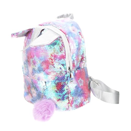 BESPORTBLE Einhorn Glitzer Rucksack Für Junge Mädchen Buntes Schulrucksack-Design Verstellbare Schultergurte Für Mädchen Und Jungen Geeignet Für Schule Und Freizeit von BESPORTBLE