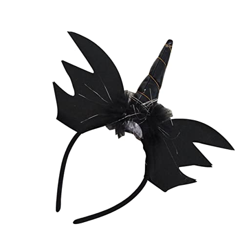 BESPORTBLE Einhorn Kopfschmuck Halloween Haarreif Aus Vliesstoff Mit Fledermaus Design Für Partys Bühnenauftritte Und Kostümveranstaltungen von BESPORTBLE