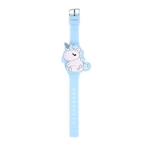 BESPORTBLE Einhorn Kinderuhr Mit Touchscreen Und Led Digitalanzeige Aus Silikon Für Lange Lebensdauer Kreativer Clamshell-Stil Armbanduhr Für Mädchen von BESPORTBLE