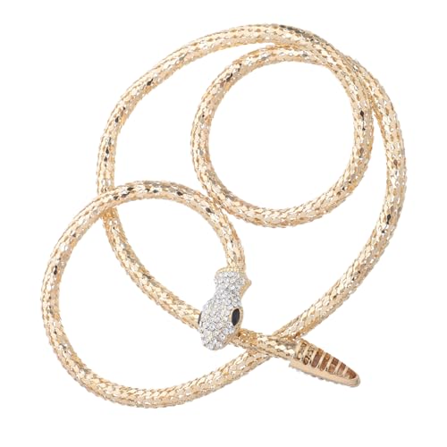 BESPORTBLE Schlangenhalskette Mit Strass Für Mädchen Verstellbar Statement-schmuck Halloween- Reptilien-design Schmuckanhänger Aus Legierung von BESPORTBLE