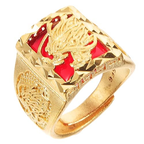 BESPORTBLE Kupferring Für Jungen Verstellbarer Offener Im Chinesischen Stil Modeschmuck Für Passt Alle Fingergrößen Geeignet Für Partys Und Alltag von BESPORTBLE