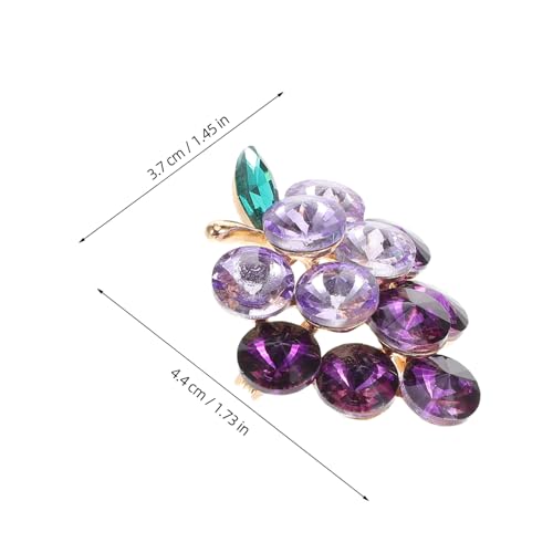 BESPORTBLE Elegante Glaskern Brosche Frucht Design Sparkle Lapel Pin für Frauen Damen Anstecknadel Modisch Vielseitig für Jacken Blusen Kleider Accessoire von BESPORTBLE