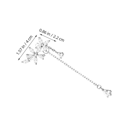 BESPORTBLE Elegante Lange Quasten Ohrringe für Damen mit Funkelnden Strasssteinen Silberne Ohrstecker mit Hypoallergenen Silbernadeln Stilvoll für Alltag und Besondere Anlässe von BESPORTBLE