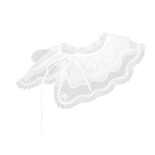 BESPORTBLE Elegante Spitzenausstattung Capelet Women Vintage Schulter -kap -prinzessin Design Ideal Für Hochzeiten Und Partys Baumwollstoff Verbessert Outfit -schichten von BESPORTBLE