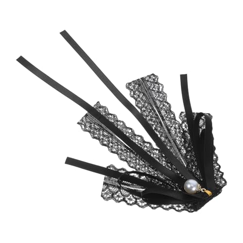 BESPORTBLE Schwarze Spitze Fliege Mit Schleife Für Damen Vorgebundene Broschenkrawatte Aus Hochwertigem Material Für Formelle Anlässe Und Partys von BESPORTBLE