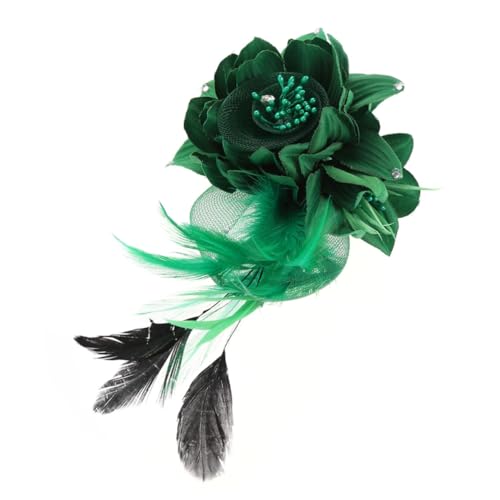 BESPORTBLE Brosche Mit Blumen Stirnband Handgemacht Kopfschmuck Haarnadeln Für Damen Und Mädchen Grün von BESPORTBLE