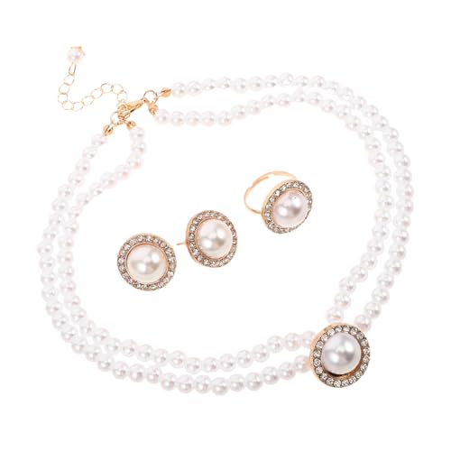 BESPORTBLE Elegantes Perlen-schmuckset mit Imitationsperlen und Strass Leichtes Komfortables Brautschmuck-set für Hochzeit Party und Formelle Anlässe von BESPORTBLE