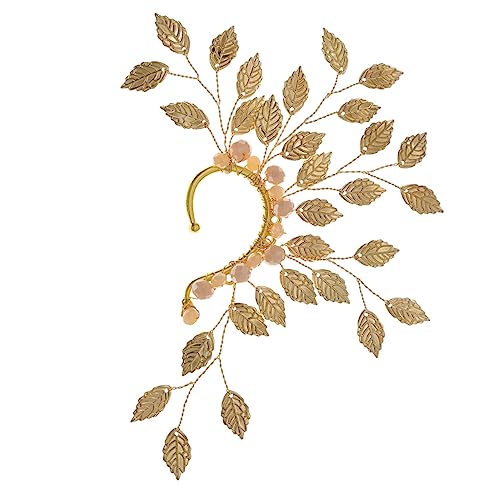 BESPORTBLE Ohrmanschetten Mit Zartem Blattdesign Ohrclip Für Frauen Ohne Bohrung Kreativer Ohrknochenclip Aus Hochwertigem Metall Angenehm Zu Tragen von BESPORTBLE