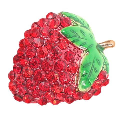 BESPORTBLE Erdbeer Brosche Mit Intarsien Anstecknadel Für Kleidung Anzüge Stilvolles Accessoire Für Damen Perfektes Für Anlässe Wie Hochzeit von BESPORTBLE