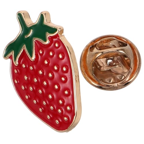 BESPORTBLE Erdbeerbrosche Erdbeerbrosche Anstecker Süße Anstecknadeln Erdbeerparty Dekoration Erdbeerbrosche Anstecknadeln Obstnadeln Erdbeerschmuck Emaille Brosche Anstecknadeln Metall Rot von BESPORTBLE