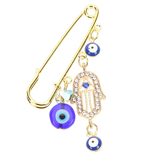 BESPORTBLE Evil Eye Brosche Anstecknadel mit Anhänger Damen Herren Lapel Pin für Cardigan Schal Schmuck Modisch Vielseitig für Hochzeit Party Business Events von BESPORTBLE