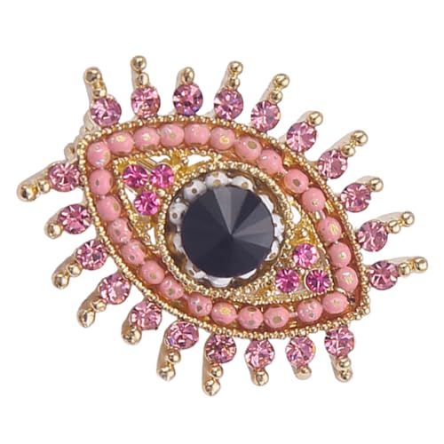 BESPORTBLE Evil Eye Brosche mit Strass Anstecknadel für Damenkleidung Leichter Rostbeständiger Metallpin zur Dekoration von Schals und Jacken Rosa von BESPORTBLE