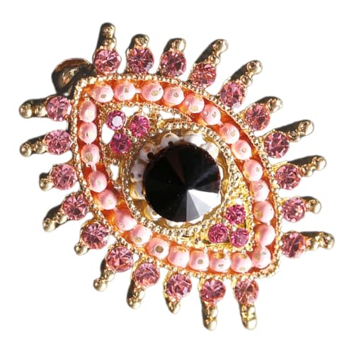 BESPORTBLE Evil Eye Brosche mit Strass für Damen Vintage Angel Eye Pin Schmuck für Schals Kleidung Accessoires Robuste und Dekoration Rosa von BESPORTBLE