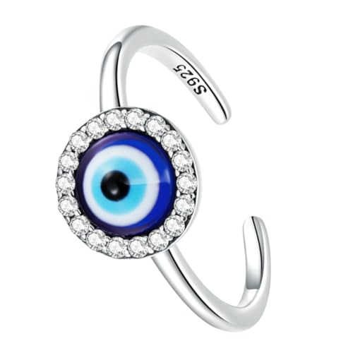 BESPORTBLE Evil Eye Offener Ring mit Glitzer Verstellbar Modisches Accessoire für Frauen Geschenkidee für Freunde und Familie für Partys und Besondere Anlässe von BESPORTBLE