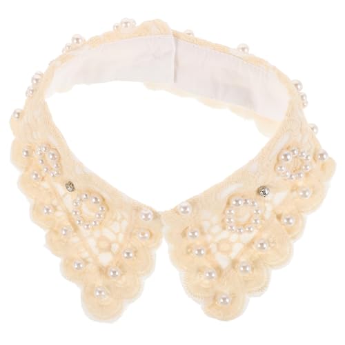 BESPORTBLE Eyelect-Kragen perlenkragen Kragenlatz für mit falschem Kragen abnehmbare Blusen Spitzenkragen abnehmbare Kragen abnehmbarer Halsreif Kunstkragen Polyester Weiß von BESPORTBLE