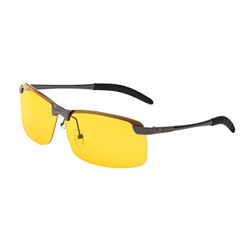 BESPORTBLE Fahrbrille Nachtsicht HD-Brille Blendschutz Nachtsicht Polarisierte Aufsteckbare Sonnenbrille Gaming-Brille Brillenzubehör für Männer Frauen (Gelb) von BESPORTBLE