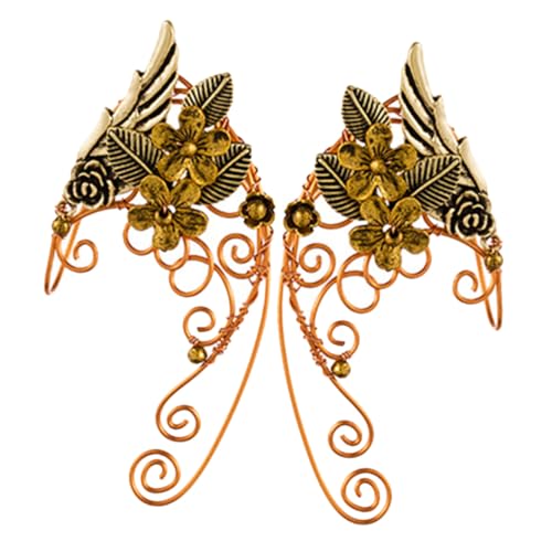 BESPORTBLE Fairy Ear Ohrmanschetten Metall Damen Schmuck Elfenohren Wrap Ohrringe für Hochzeit Party Cosplay Halloween Festlichkeiten von BESPORTBLE