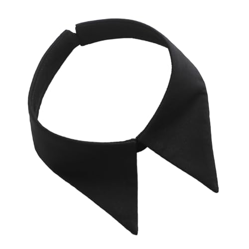BESPORTBLE Falscher Kragen Abnehmbarer Kragenrevers Abnehmbarer Gefälschter Dickey Falscher Dickey Gefälschtes Dickey Halbes Hemd Falsches Revers Bluse Mit Künstlichem Revers Schwarz Chiffon von BESPORTBLE