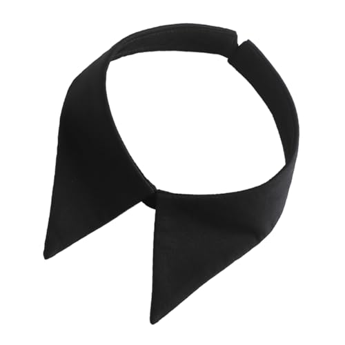 BESPORTBLE Falscher Kragen Abnehmbarer Kragenrevers Gefälschtes Dickey Halbes Hemd Abnehmbarer Gefälschter Dickey Falscher Dickey Dekoratives Fake-revers Abnehmbarer Dicky Chiffon Schwarz von BESPORTBLE