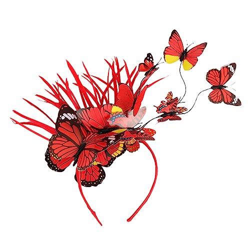 BESPORTBLE Fascinator Stirnband Schmetterlinge für Teeparty Damen Haarschmuck mit Leichtem Design Accessoire für Besondere Anlässe von BESPORTBLE