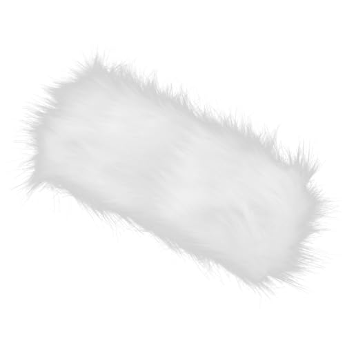 BESPORTBLE Faux Fur Stirnband für Frauen Weiches Kopfschmuck Accessoire Weiß Bequemes Haarschmuck für Kalte für Festliche Anlässe Tierschäden von BESPORTBLE