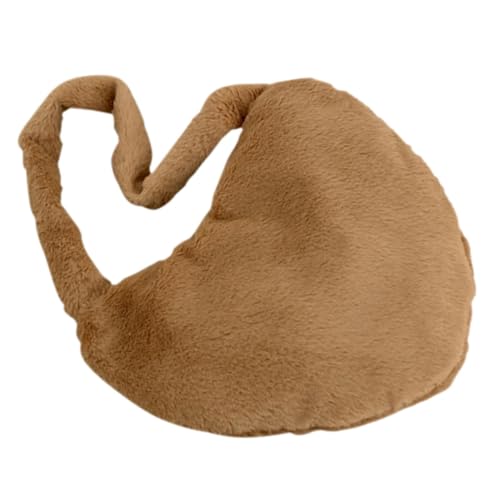 BESPORTBLE Flauschige Herz Umhängetasche Damen Plüsch Crossbody Bag Leicht Tragbar Modisch Schultertasche Volumen Komfortabel Alltag von BESPORTBLE