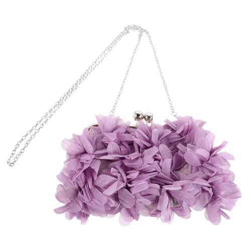 BESPORTBLE Floral Clutch Purse Damen Abendtasche Handtasche mit Kiss Lock Verschluss und Kettenriemen Leichte Kleine Blumentasche für Hochzeiten Dinner Partys und Festliche Anlässe von BESPORTBLE