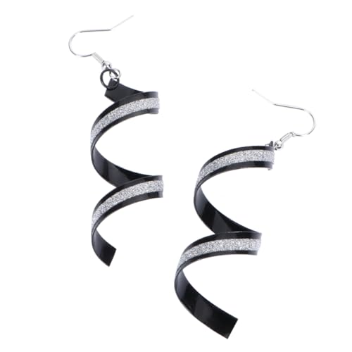 BESPORTBLE Frosted Ohrringe Ohrhänger All Match Ohrringe Mode Earbob Spirale Baumeln Ohr Baumeln Ohr Schmuck Schwarz BESPORTBLE Frosted Ohrringe Ohrhänger All Match Ohrringe Mode Earbob Spirale Baumeln Ohr Baumeln Ohr Schmuck Schwarz von BESPORTBLE