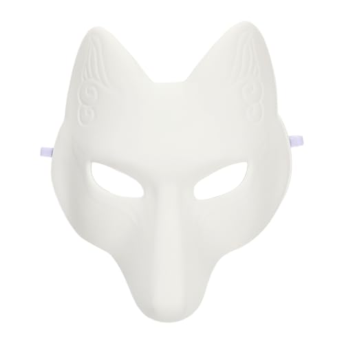 BESPORTBLE Diy Fuchsmaske - Unbemalte WeißE Maske Zum Selbermachen FüR Halloween, Karneval, Cosplay, Maskerade-Partys Und Kinder Bastelprojekte von BESPORTBLE